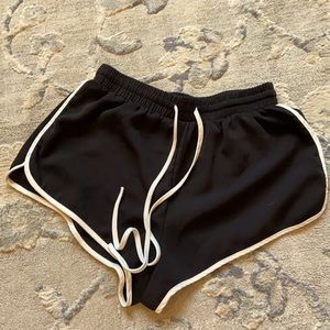 Black athletic shorts